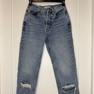 Top Shop Distressed Dad Jeans W24 L28